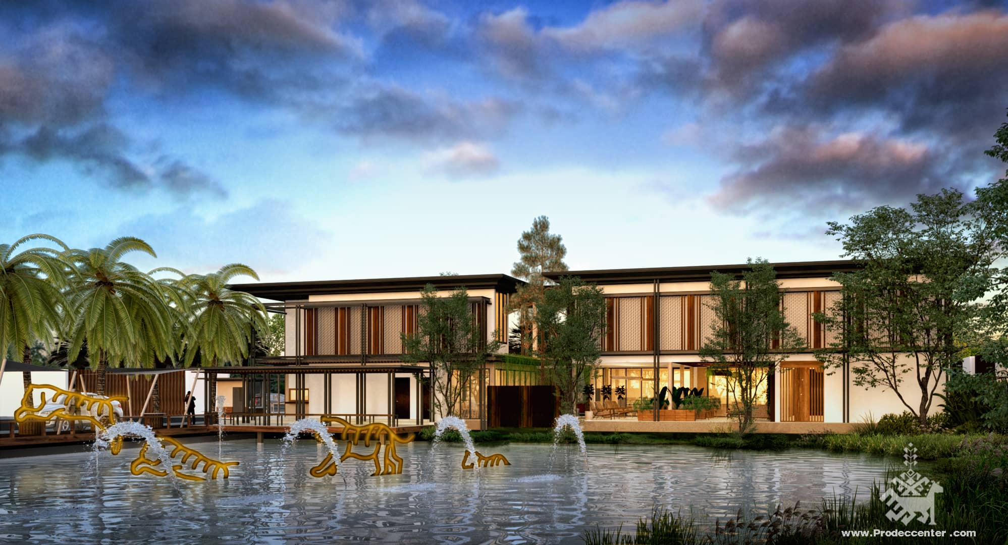 ด้านหลังออฟฟิตติด Tiger Lagoon