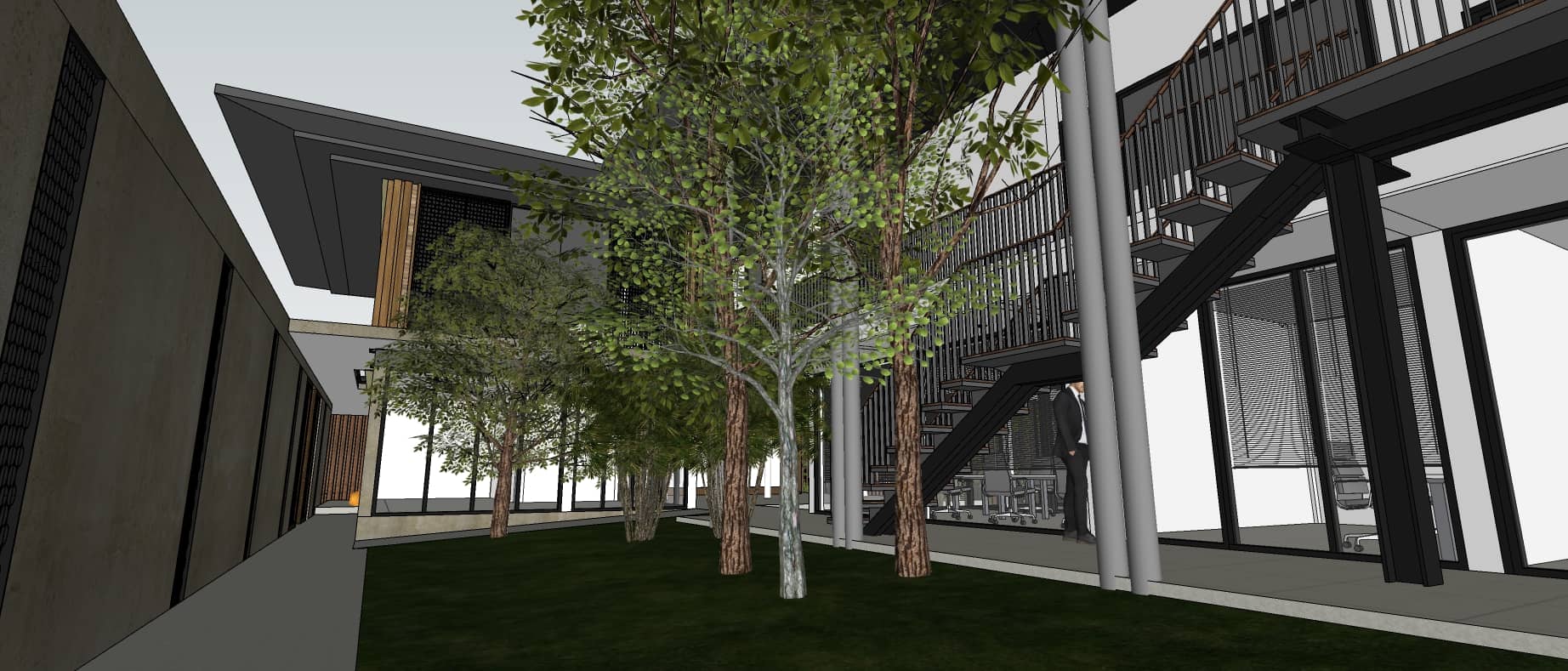 ภาพรวมของอาคารสำนักงานคุ้มเสือแม่ริม